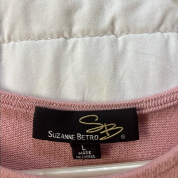 Pink Women's Top with Ruffle Hem - Picture 5 of 5